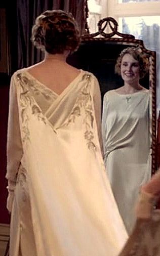 edith's wedding dress downton abbey