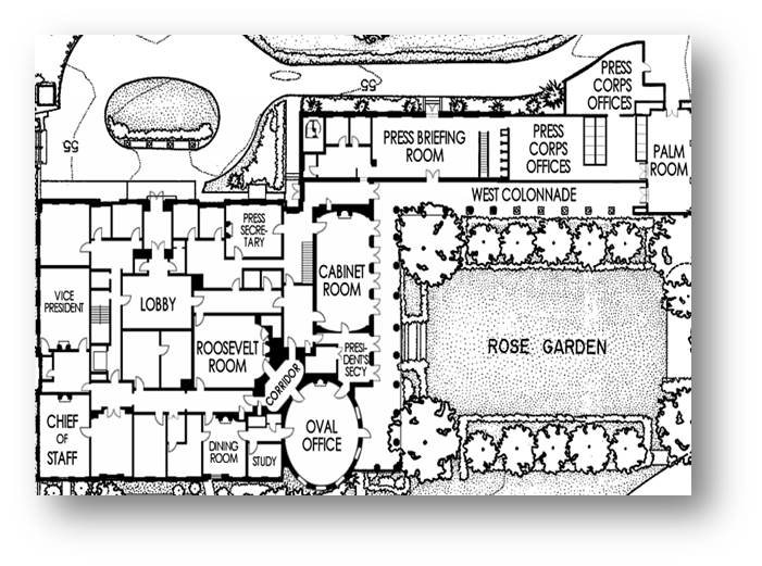 White House West Wing Tv Show Floor Plan