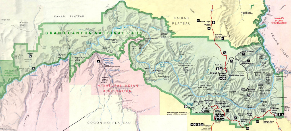 Printable Map Of Grand Canyon Korean