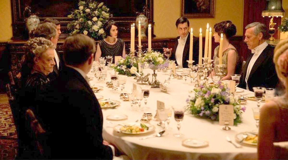 downton abbey dining room table