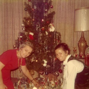 1971 Christmas - Mom and Barbara