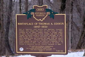 Ohio Historical Marker - Thomas Edison