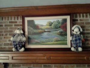 Easter - fireplace mantel 1