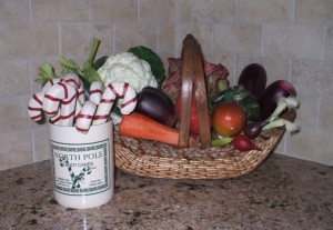 Kitchen vegetable arrangement - christmas