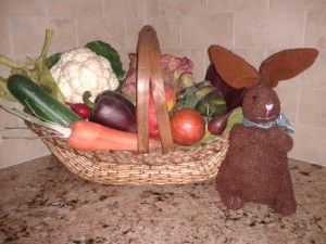 Kitchen vegetable arrangement - spring
