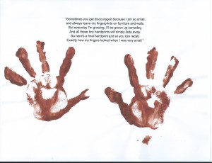 Child's handprint