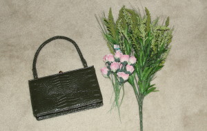 Floral purse green 1