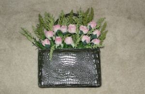 Floral purse green 2