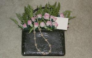 Floral purse green 3