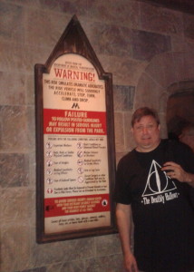 Harry Potter ride warning sign - Jeff