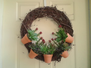 Flower Pot Wreath  - finished