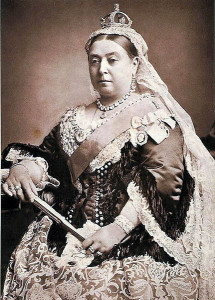 Queen Victoria wearing her crown