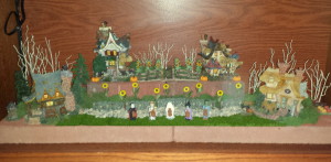 Boyds Bears Bookcase - Boyds Village fall decorations