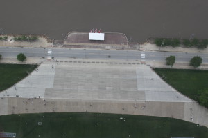 St Louis Gateway Arch - east view from top
