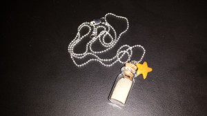 Beach-themed bottle necklace