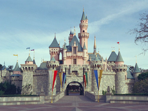 Disneyland Castle before guests 1995