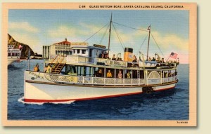 Glass Bottom Boat vintage postcard
