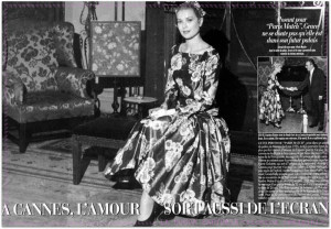 Grace Kelly first meeting with Prince Rainier - magazine article