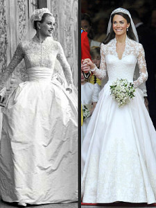 Grace Kelly and Kate Middleton's wedding dresses