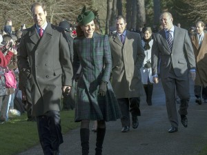 Sandringham Christmas - 2013 royals walk to church 1