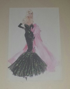 Barbie fashion sketch detail