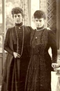 Dowager Queen Alexandra and her sister Dowager Empress Dagmar
