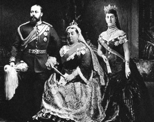 Prince Edward and Princess Alexandra with Queen Victoria
