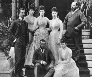 Prince Edward and Princess Alexandra with their children