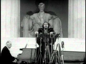 Marian Anderson at the Lincoln Memorial