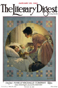 Norman Rockwell  - Mother Tucking Children into Bed