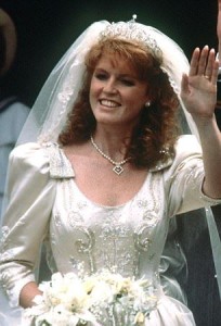Duchess of York wedding dress closeup 1