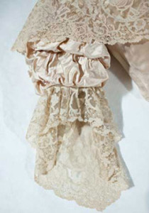 Queen Victoria wedding dress closeup sleeve