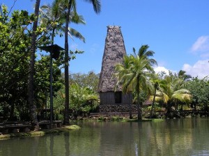 Fiji village - temple
