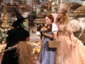 The Wicked Witch with Dorothy and Glinda