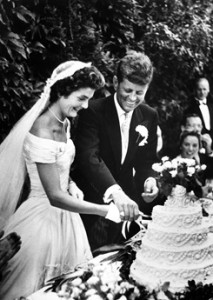 Wedding reception - cutting the cake