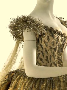 Alice Vanderbilt - Electric Light dress by Worth detail