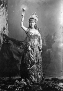 Alice Vanderbilt dressed as the Electric Light for the ball 3-26-1883