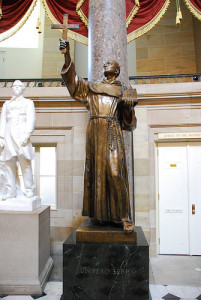 Father Serra statue in the US Capitol