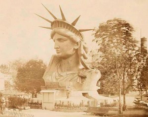 Statue of Liberty - head displayed at the Paris Worlds Fair 1878