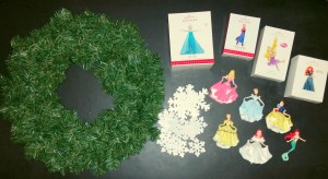 Disney Princess Christmas wreath - supplies