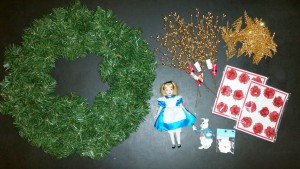 Wreath - Alice in Wonderland - supplies