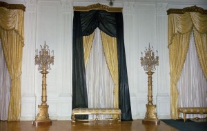 JFK funeral - White House interior draped in black 1