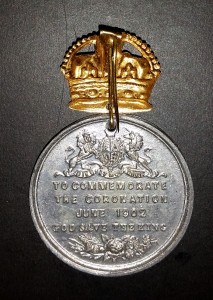 King Edward II - coronation medal back