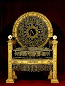 Napoleon royal monogram on throne - France Percier et Fontaine