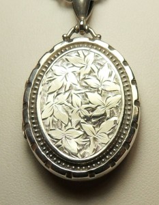 Etched Victorian locket