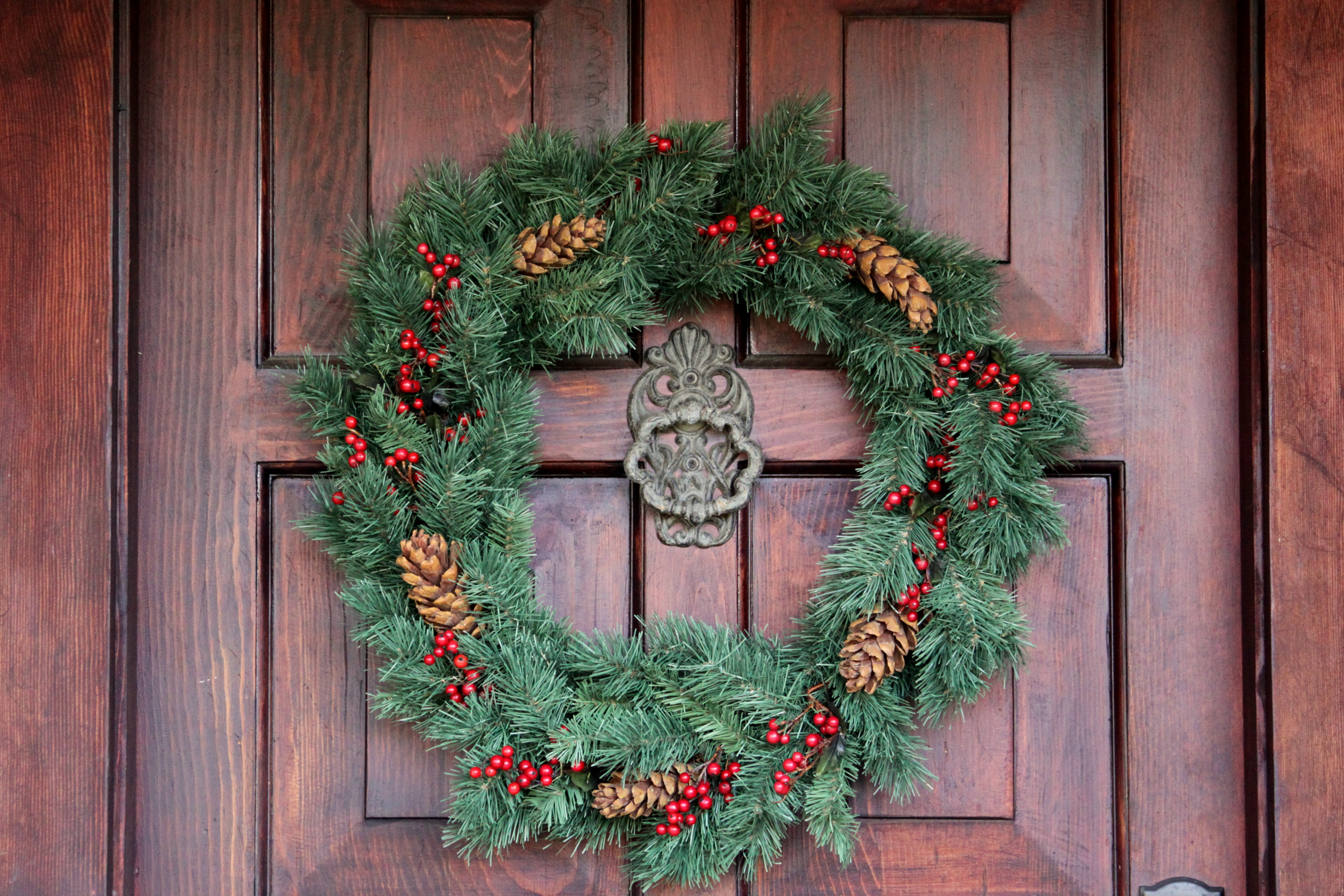 Christmas front door wreath.