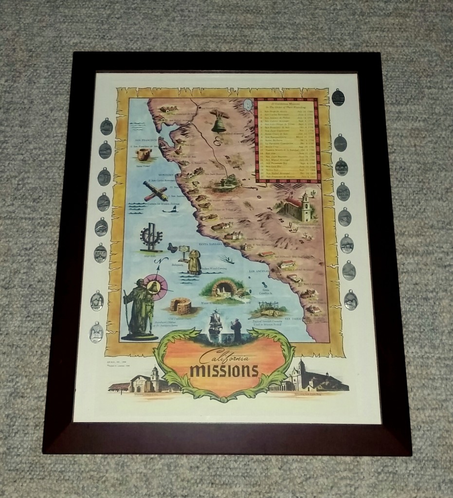 Decor – Framed Mission Map and Medals | The Enchanted Manor